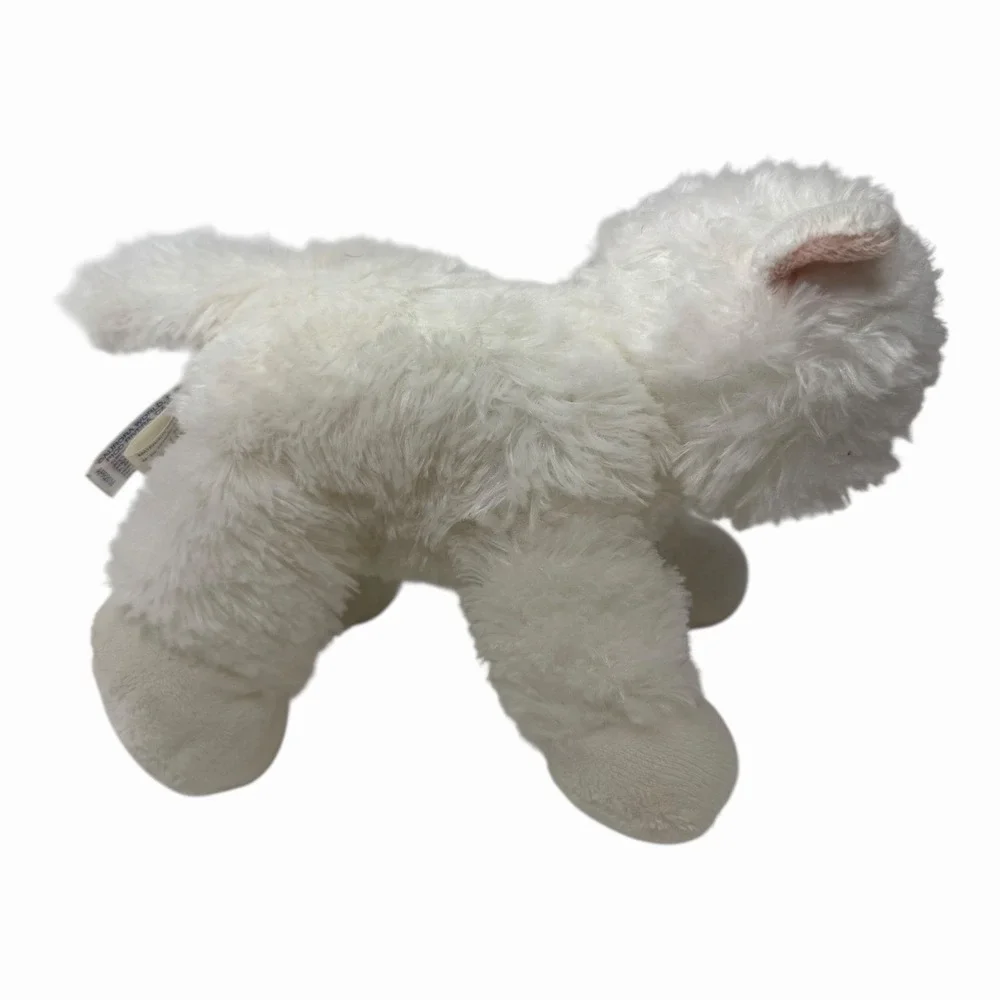 Aurora Flopsies White Kitty Cat‎ Plush with Blue Eyes 7
